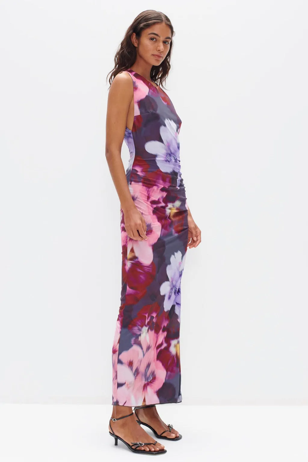 Chameleon Purple Iris Floral Tank Maxi Dress