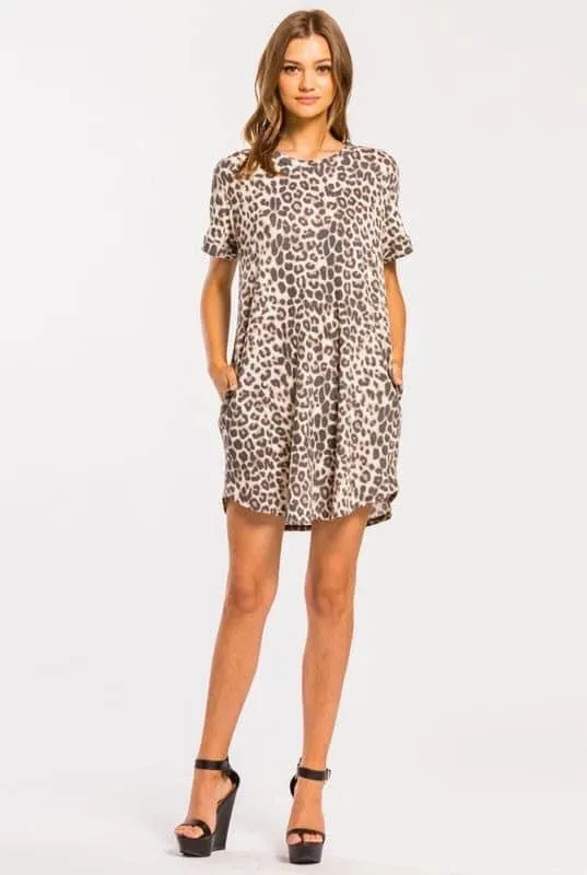 Cheetah T-Shirt Dresses