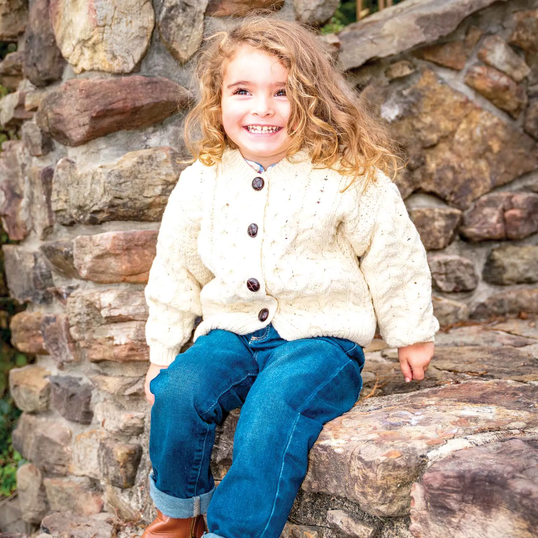 Child's Aran Knit Cardigan