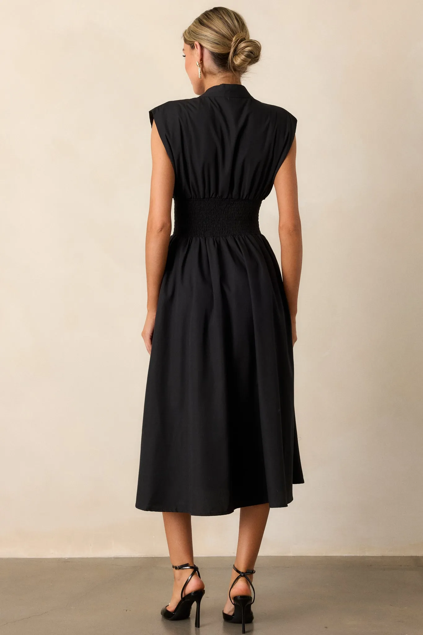 Circle Of Friends Black Midi Dress