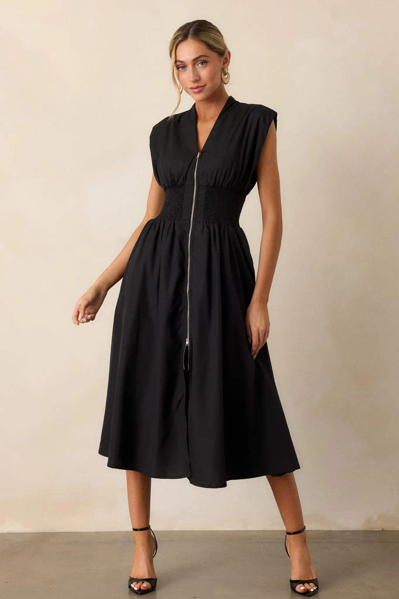 Circle Of Friends Black Midi Dress