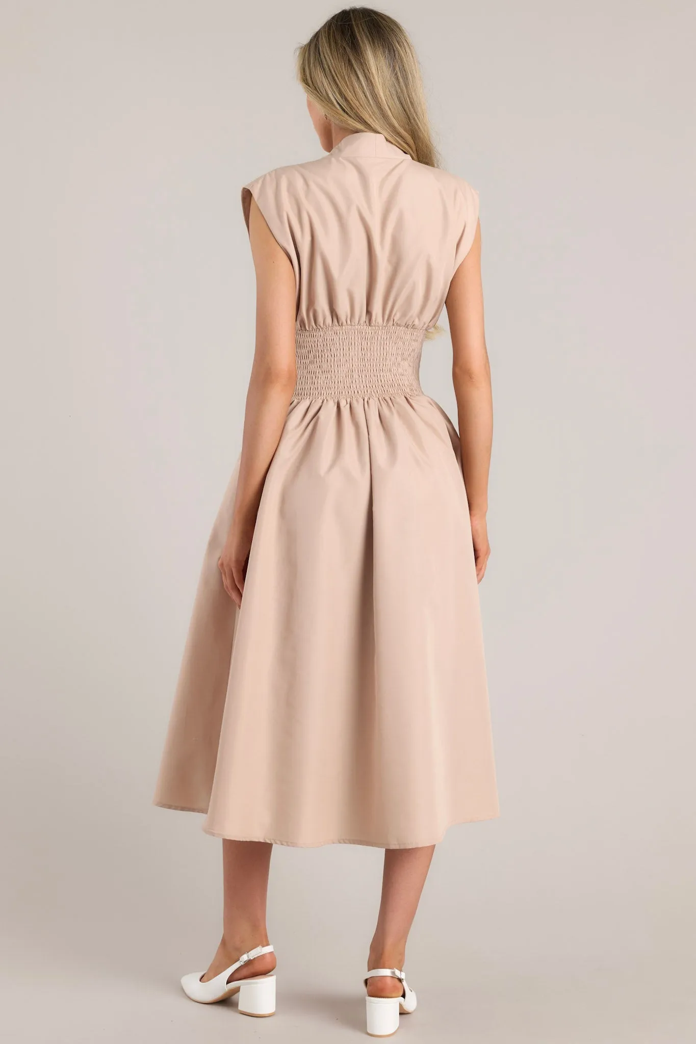 Circle Of Friends Tan Midi Dress