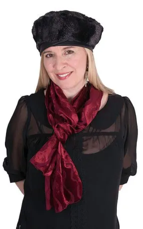 Classic Scarf - Burnout Velvet in Red Sea - Sold Out!