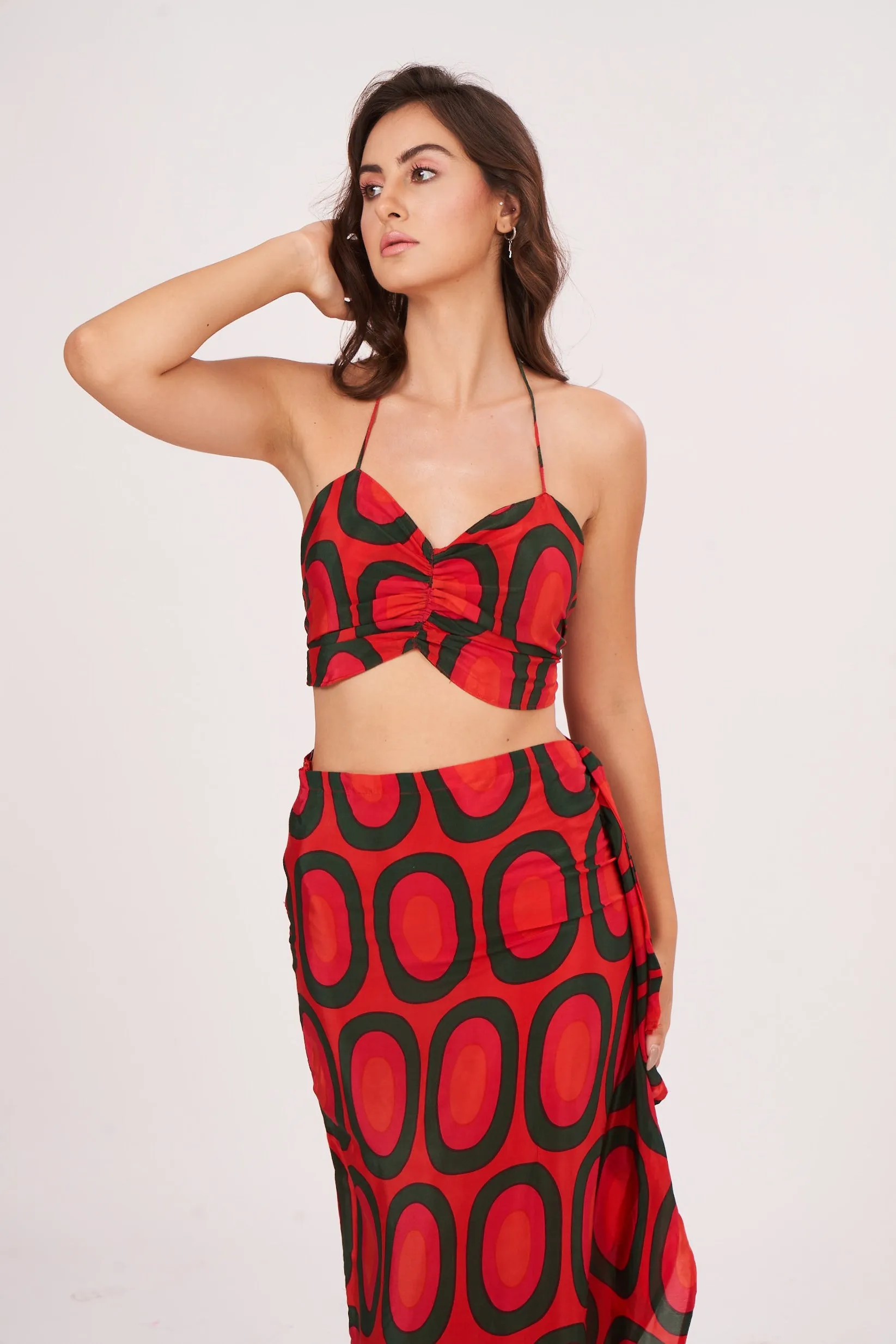 Colour Crazy Tie-Back Crop Top