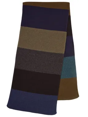 Colourblock Brushed Blanket Scarf Dark