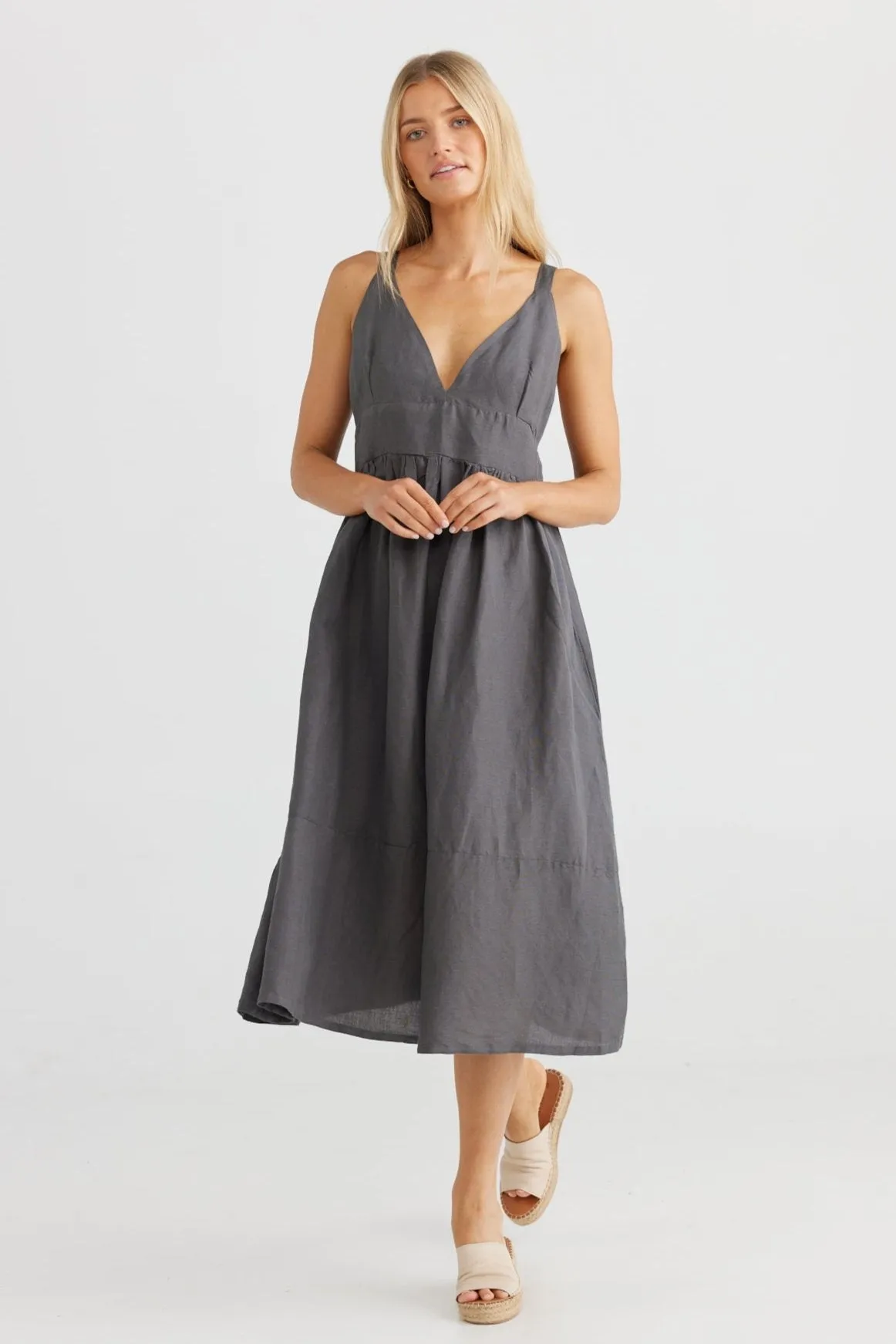 Conchita Dress in Charcoal