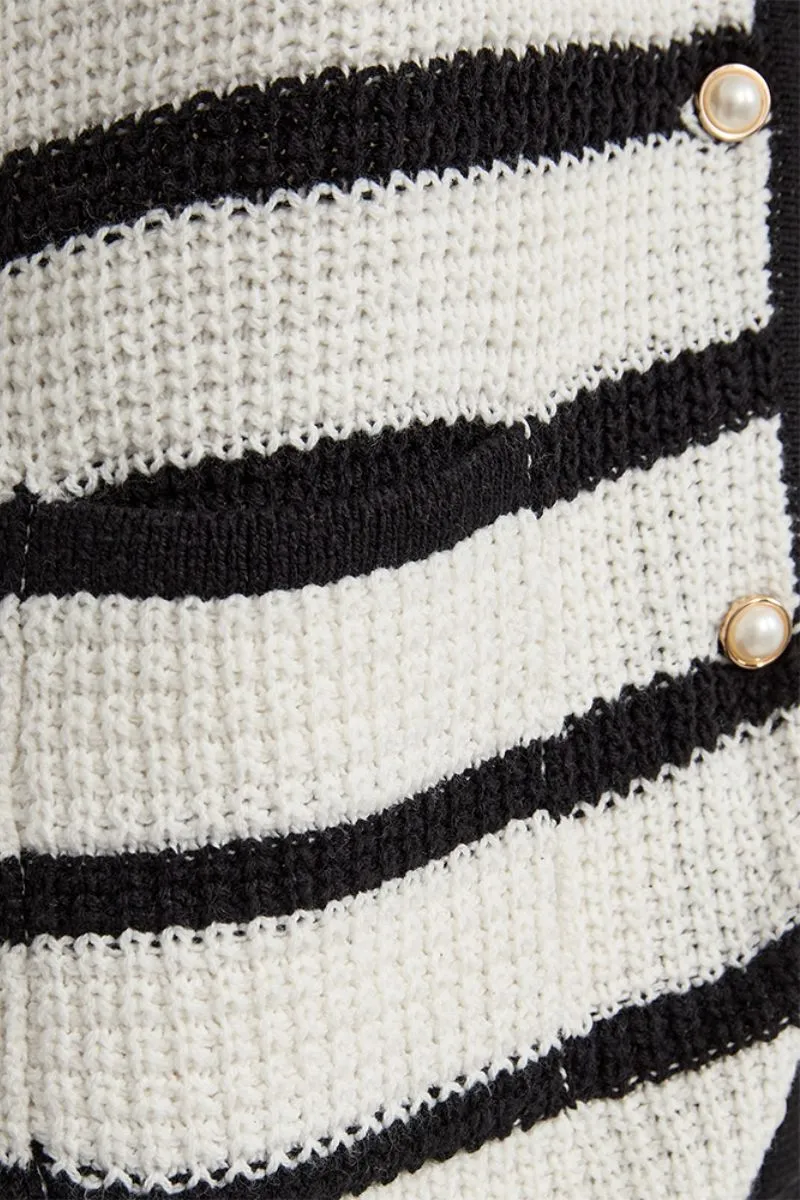 Cotla Cardigan | Tofu W. Black | Cardigan fra Freequent