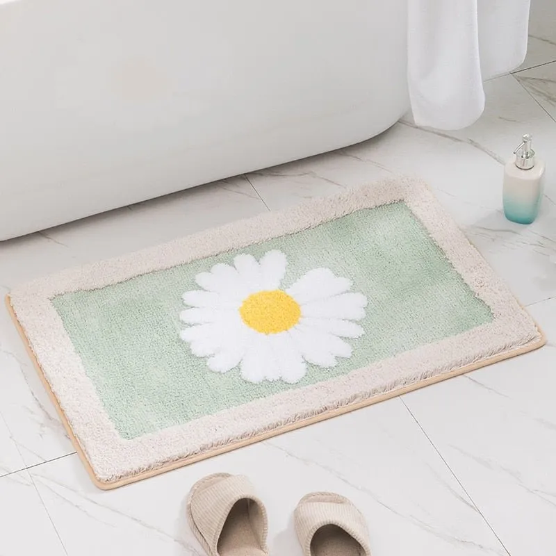 Daisy Non-Slip Bath Mat for Bathroom - Thickened and Fluffy