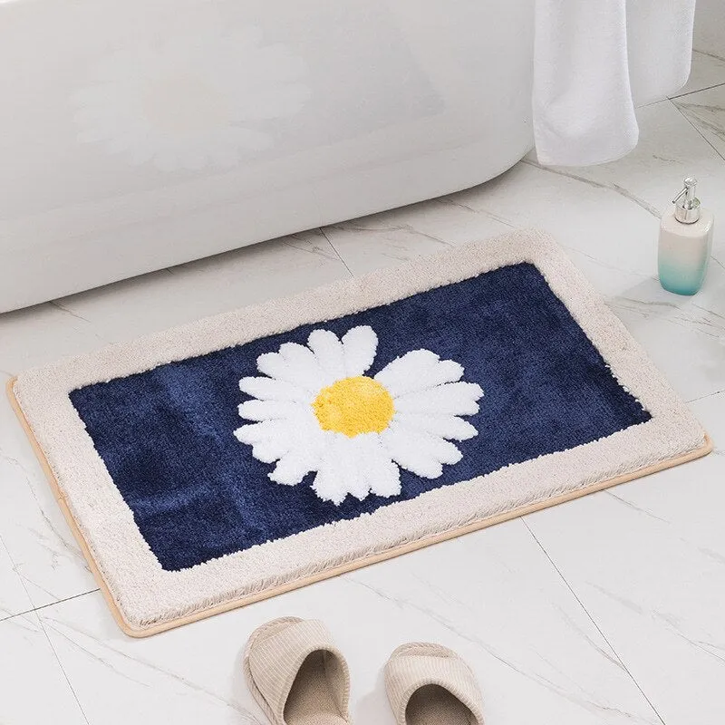 Daisy Non-Slip Bath Mat for Bathroom - Thickened and Fluffy