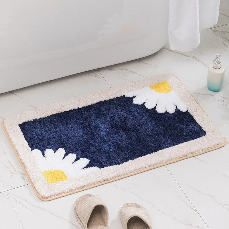 Daisy Non-Slip Bath Mat for Bathroom - Thickened and Fluffy