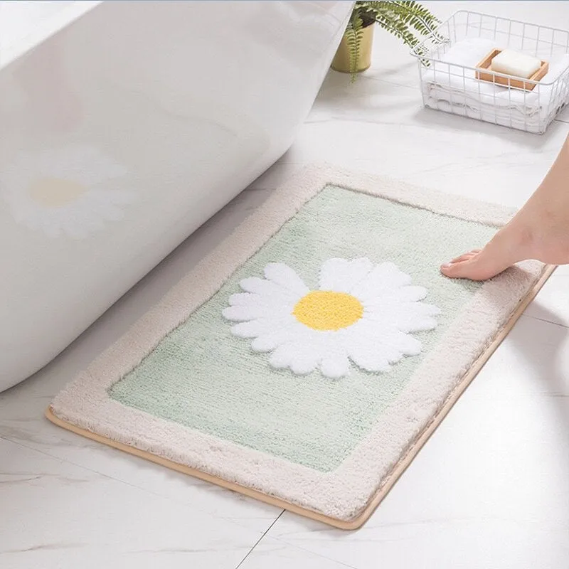 Daisy Non-Slip Bath Mat for Bathroom - Thickened and Fluffy