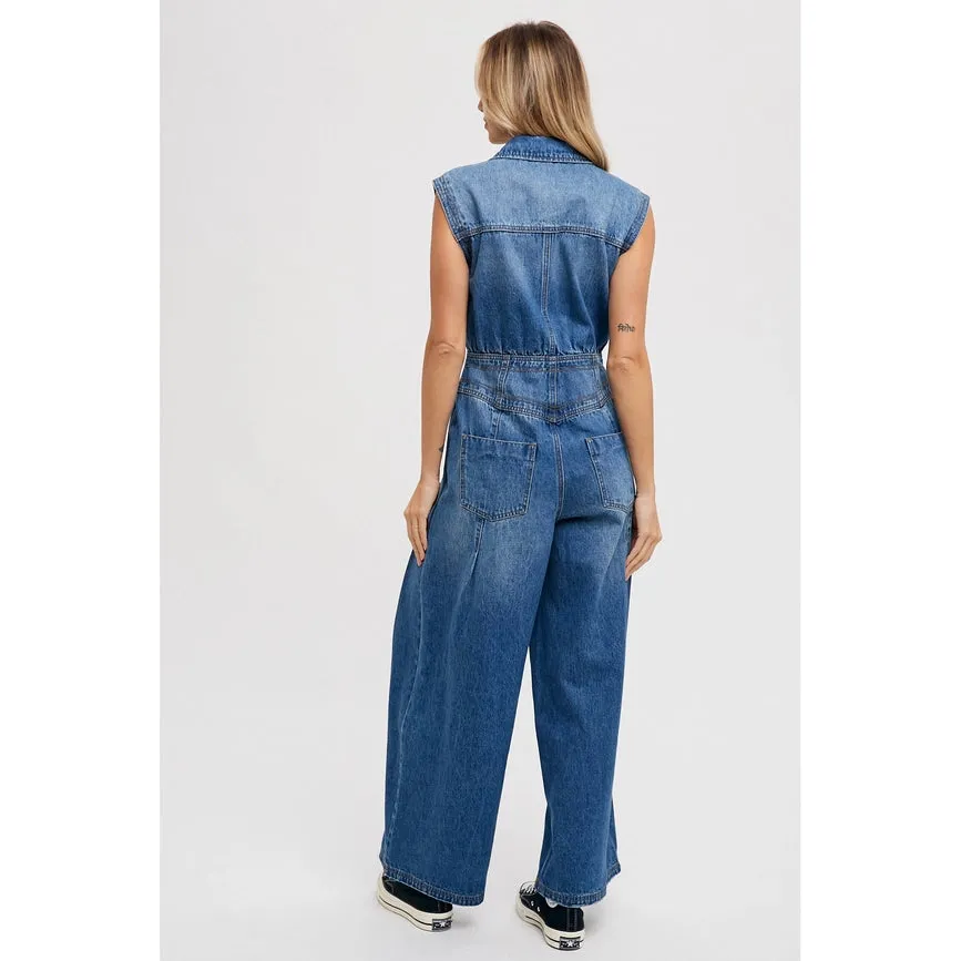 Denim Jumpsuit Med Wash