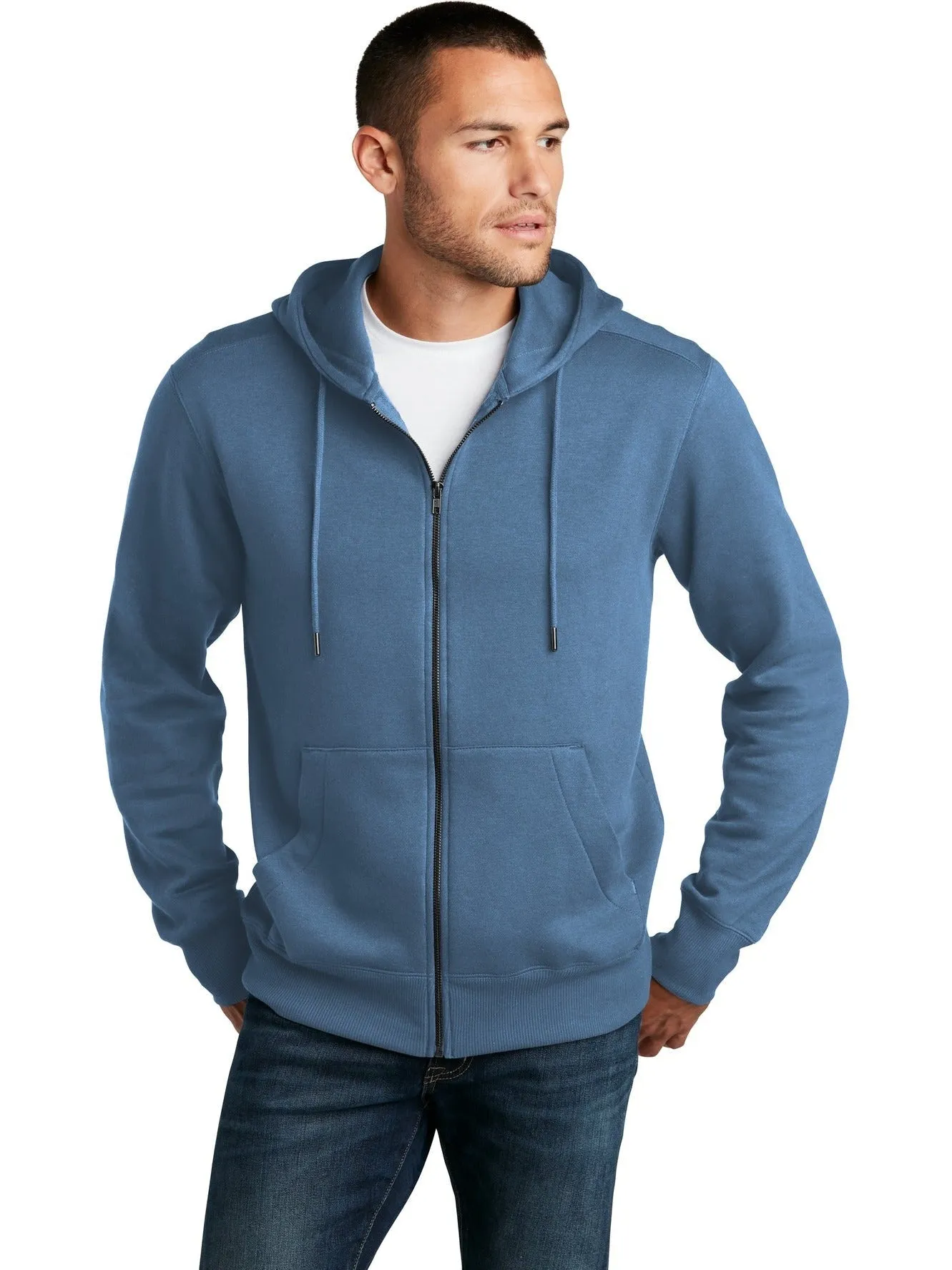 District Perfect Weight Fleece Full-Zip Hoodie