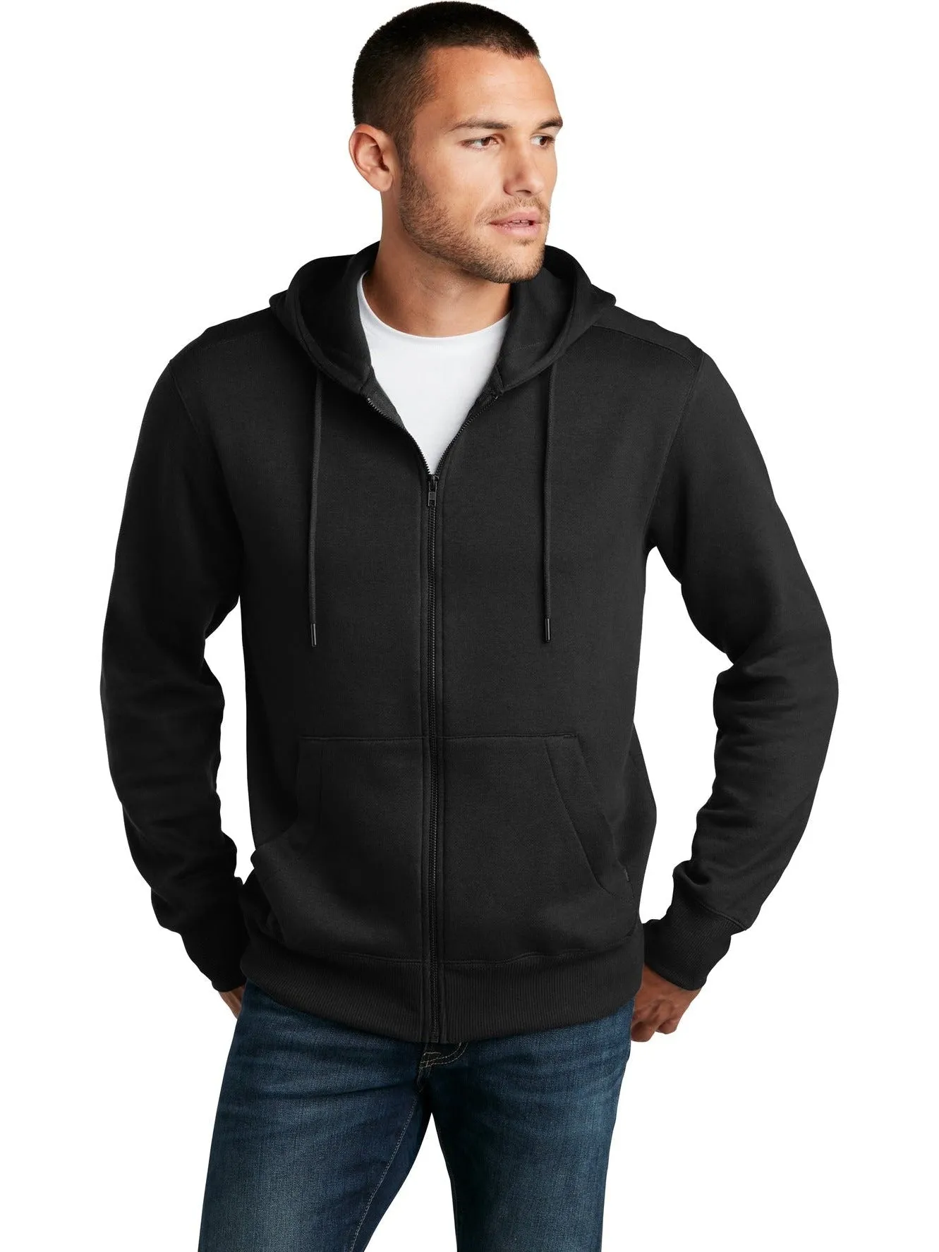 District Perfect Weight Fleece Full-Zip Hoodie