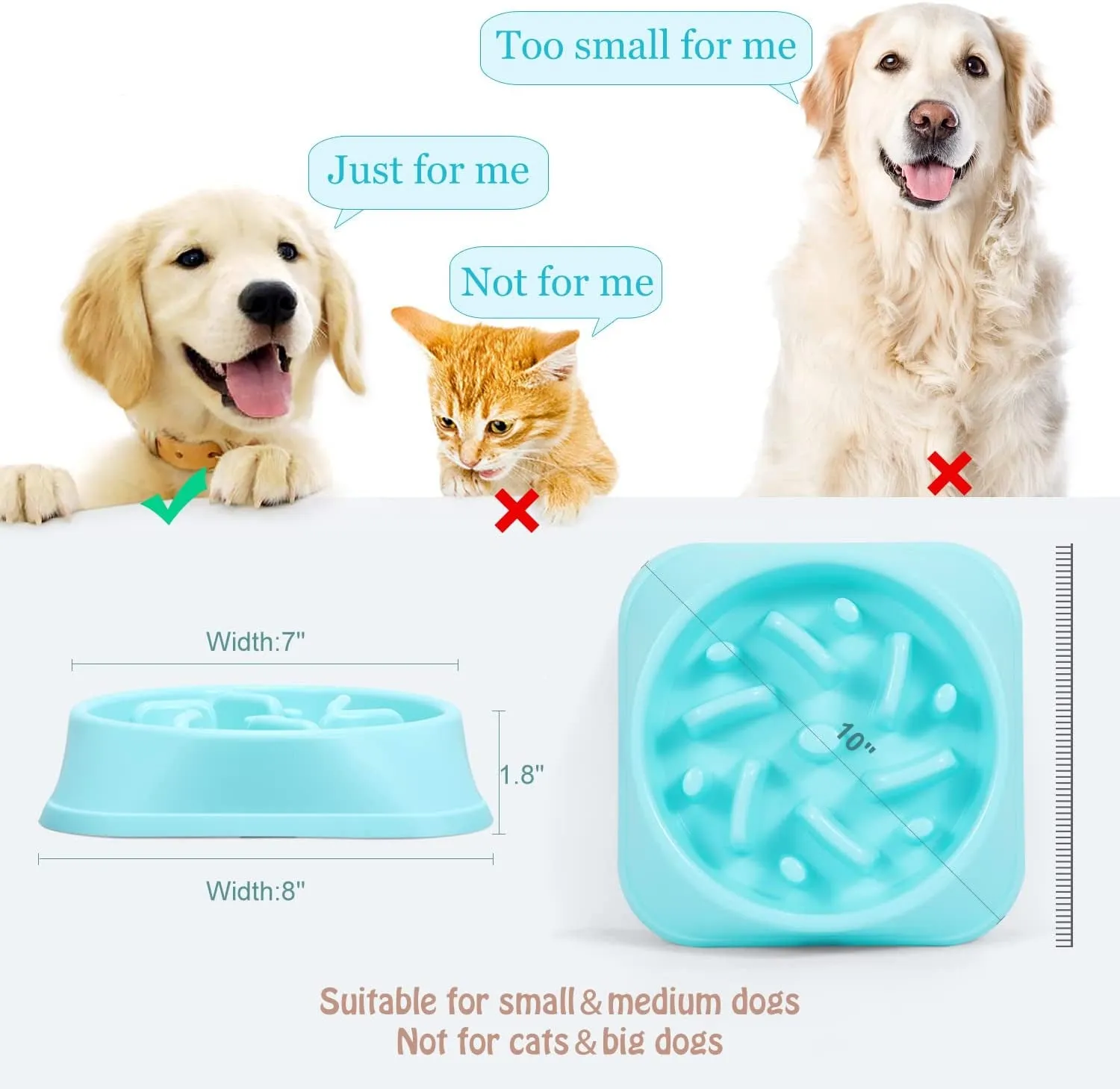 Dog Feeder Slow Eating Pet Bowl Eco-Friendly