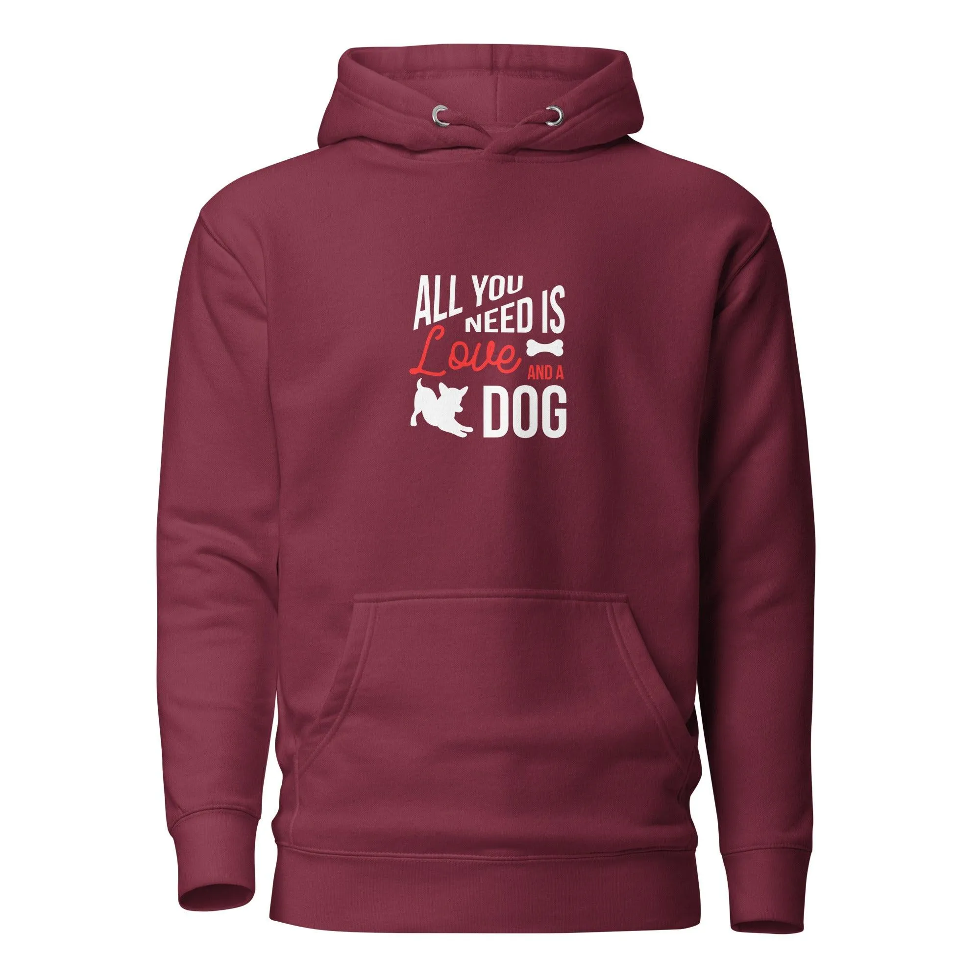 Dog Lover Premium Cotton Hoodie, All You Need Is Love & A Dog