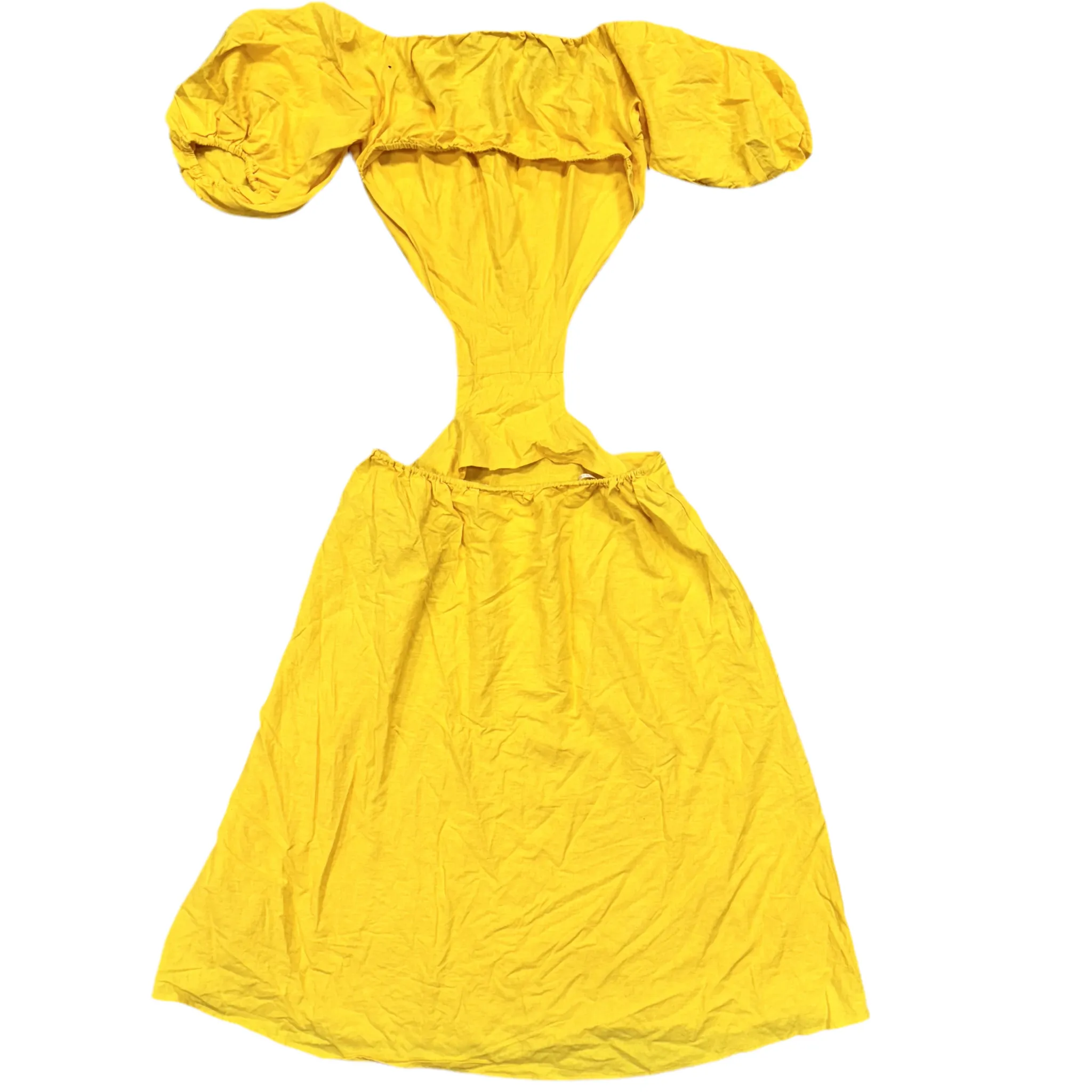 Dress Casual Midi By Farm Rio In Yellow, Size: L