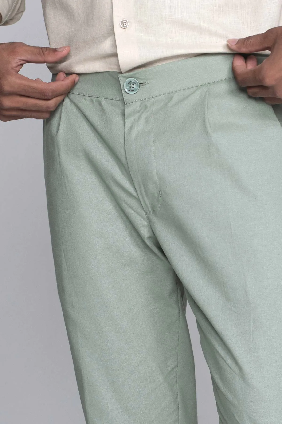 Easy Linen Pista Green Trouser