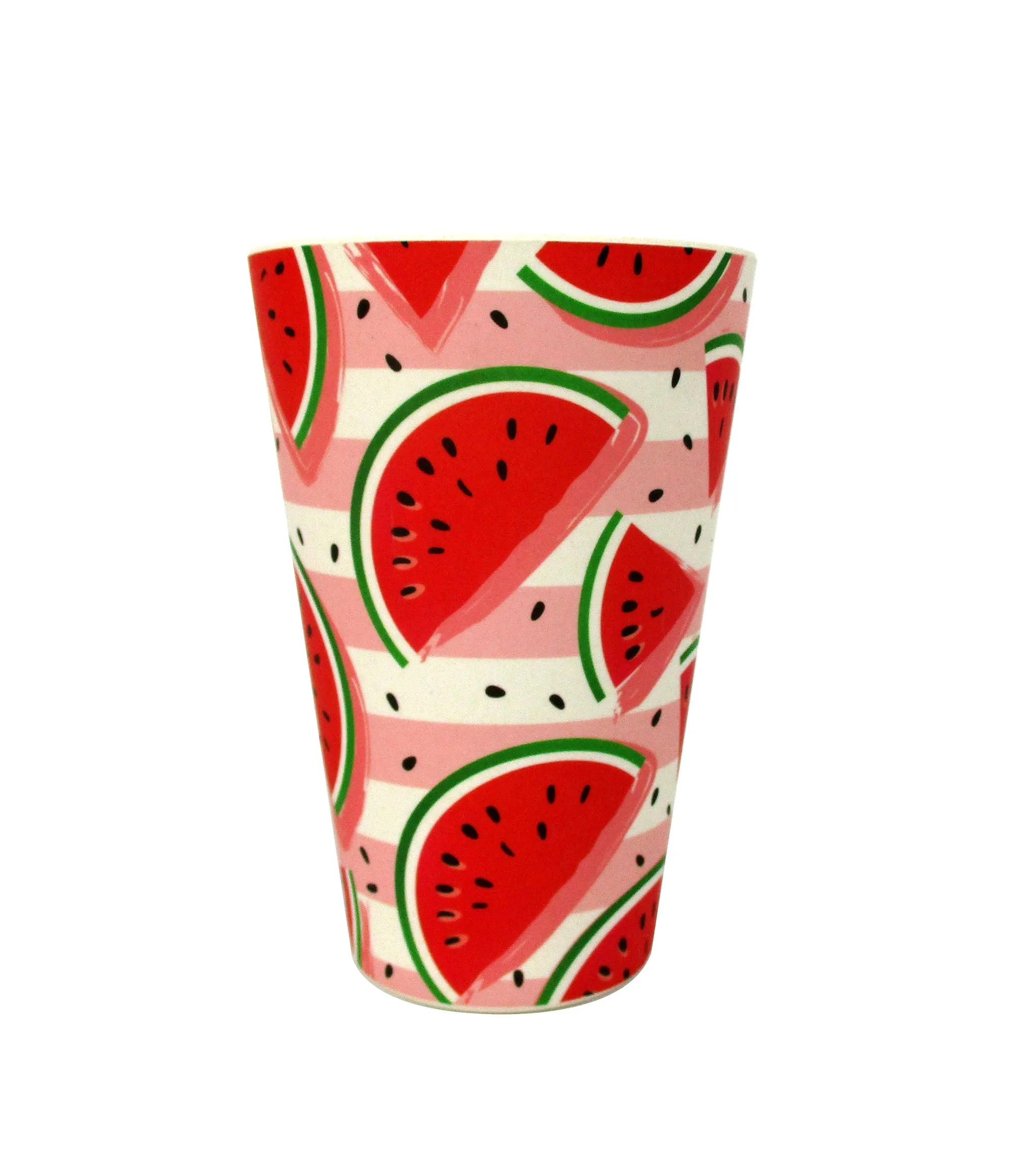 Eco-Friendly Reusable Plant Fiber Travel Mug with Watermelon Design