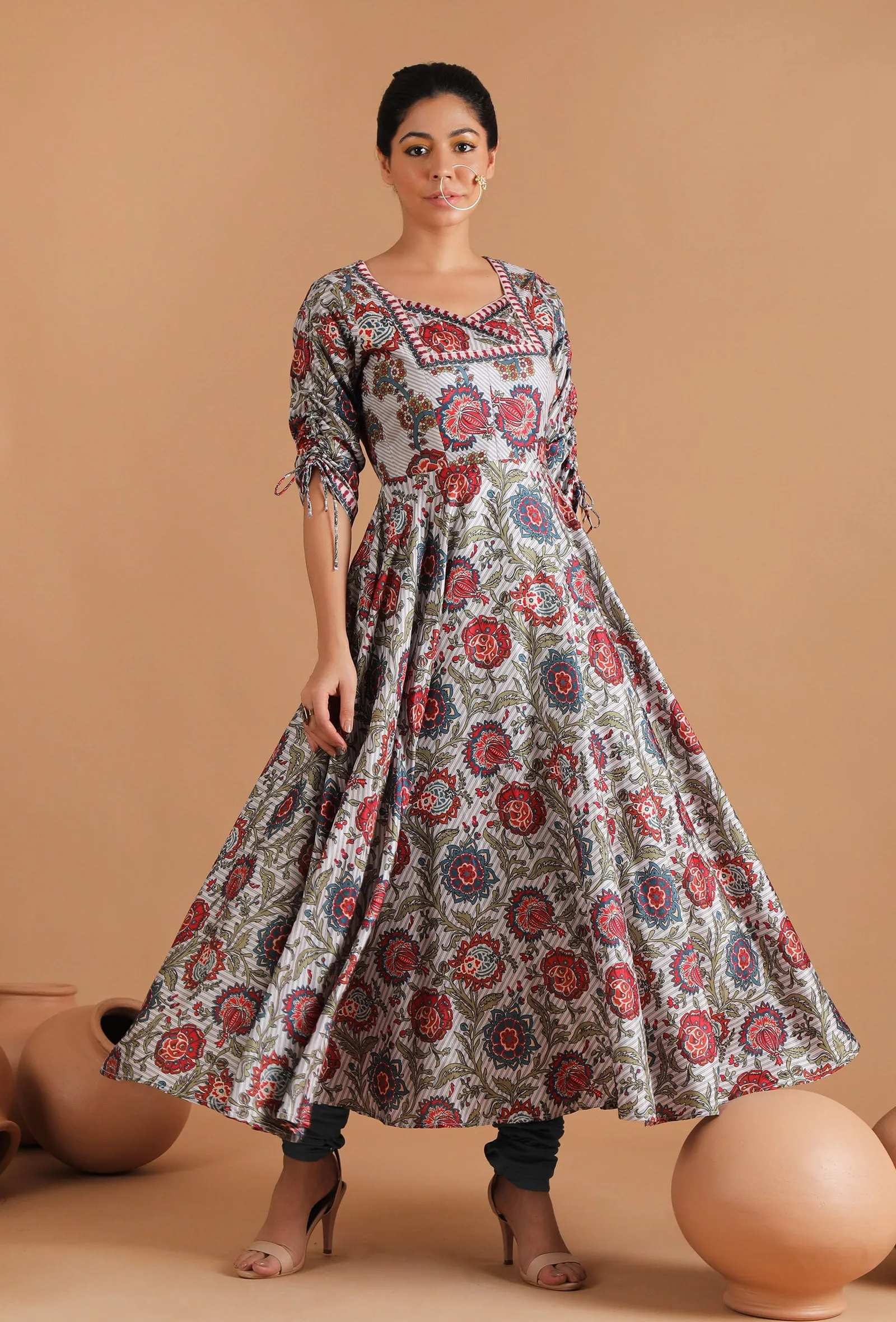 Ekaja Allover Kalamkari Kurta Dress