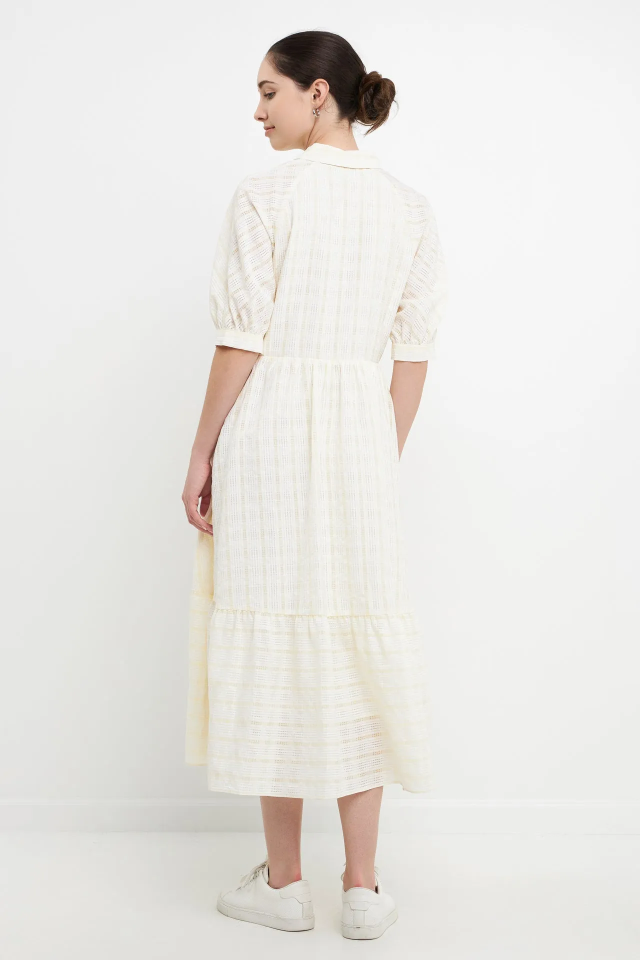 English Factory - Plaid Collared Midi Dress