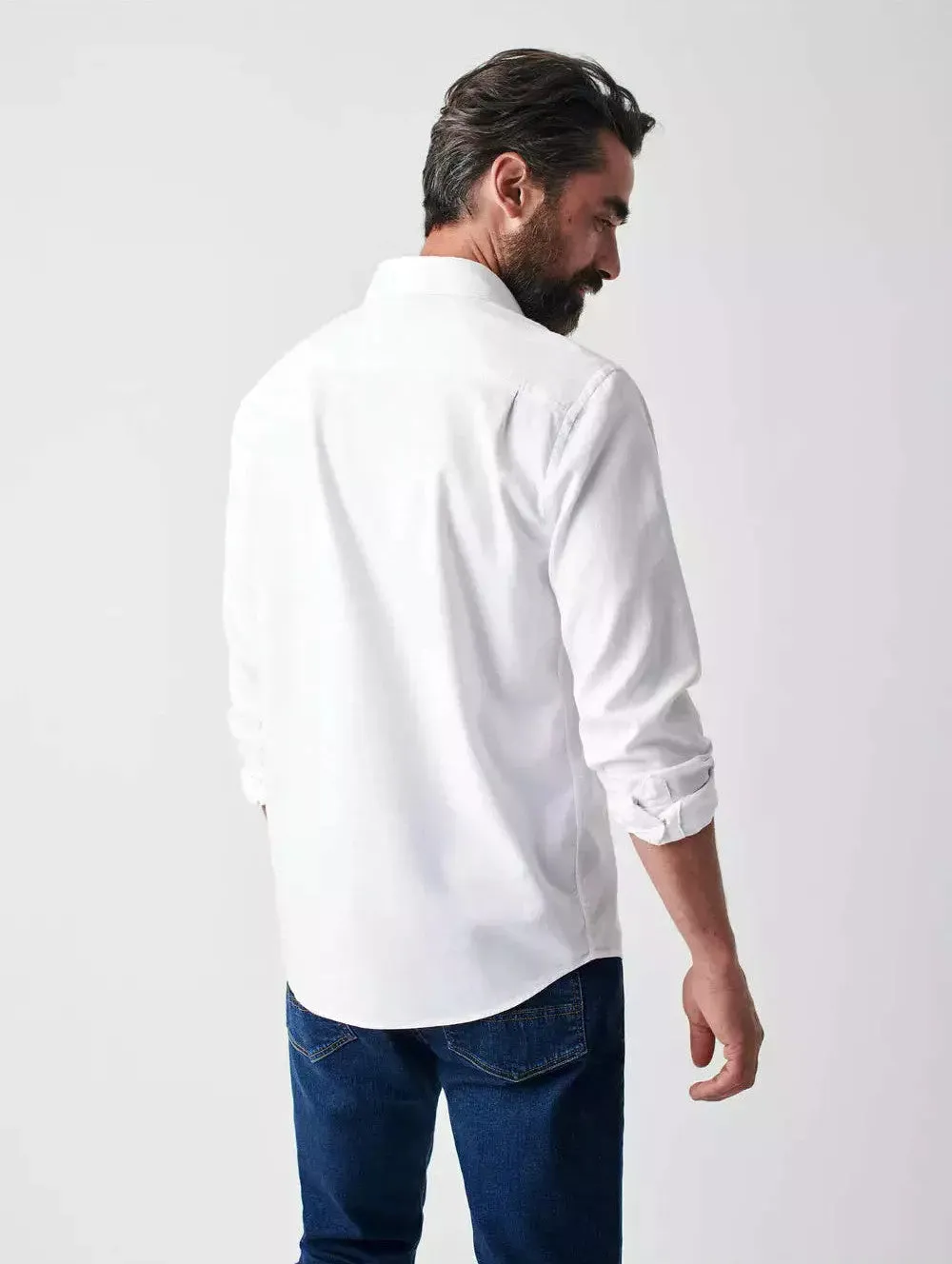 Faherty Stretch Oxford Shirt 2.0 in White