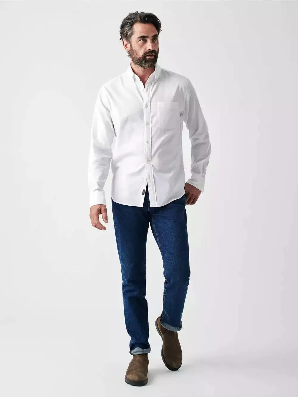 Faherty Stretch Oxford Shirt 2.0 in White