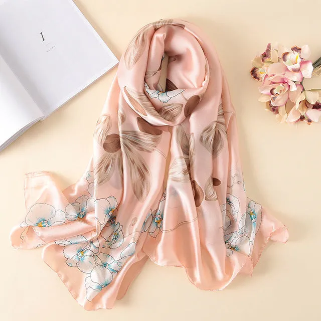 Fashion Silk Scarf Printed Bandana Shawl #C023