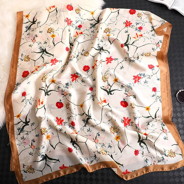 Fashion Silk Scarf Printed Bandana Shawl #C023