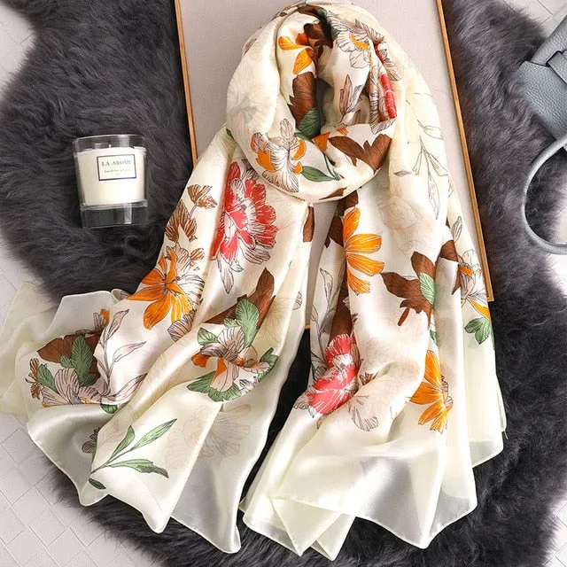 Fashion Silk Scarf Printed Bandana Shawl #C023