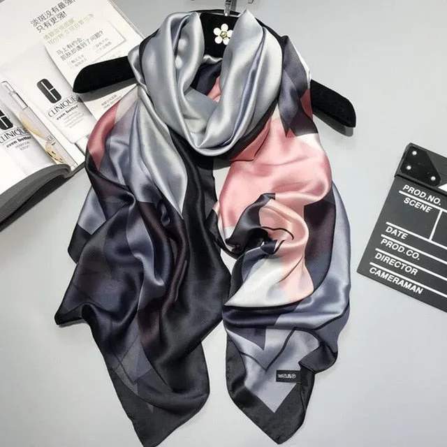 Fashion Silk Scarf Printed Bandana Shawl #C023