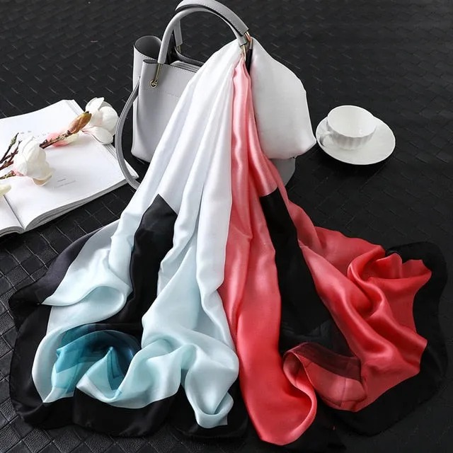 Fashion Silk Scarf Printed Bandana Shawl #C023