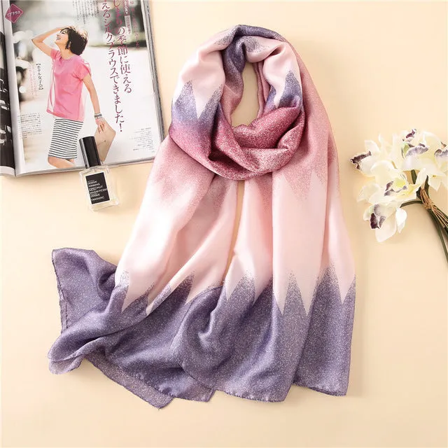 Fashion Silk Scarf Printed Bandana Shawl #C023