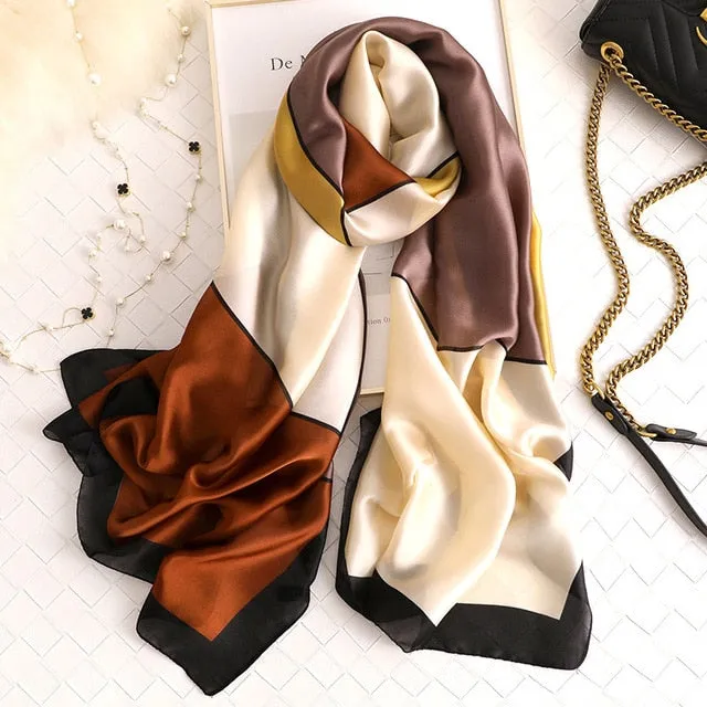 Fashion Silk Scarf Printed Bandana Shawl #C023