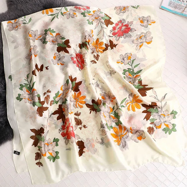 Fashion Silk Scarf Printed Bandana Shawl #C023