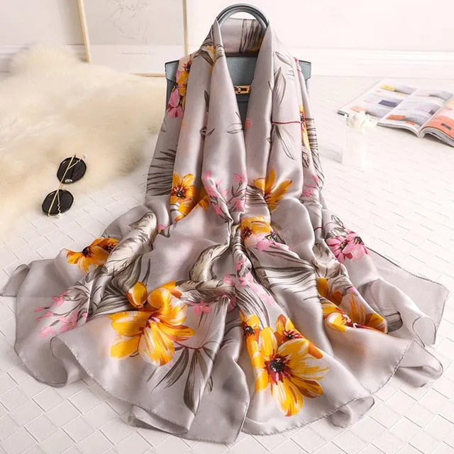 Fashion Silk Scarf Printed Bandana Shawl #C023