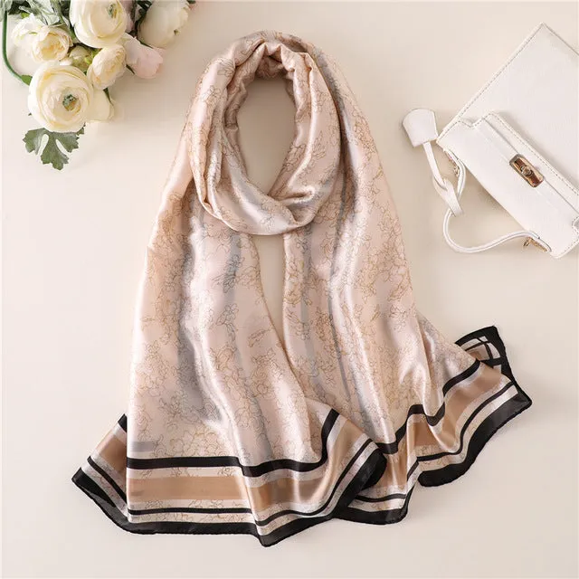 Fashion Silk Scarf Printed Bandana Shawl #FS-75