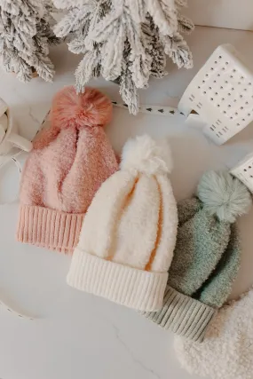 Faux Fur Teddy Pom Beanie - FINAL SALE