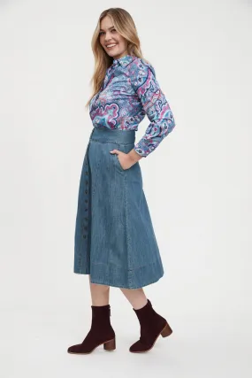 FDJ Midi Chambray Skirt