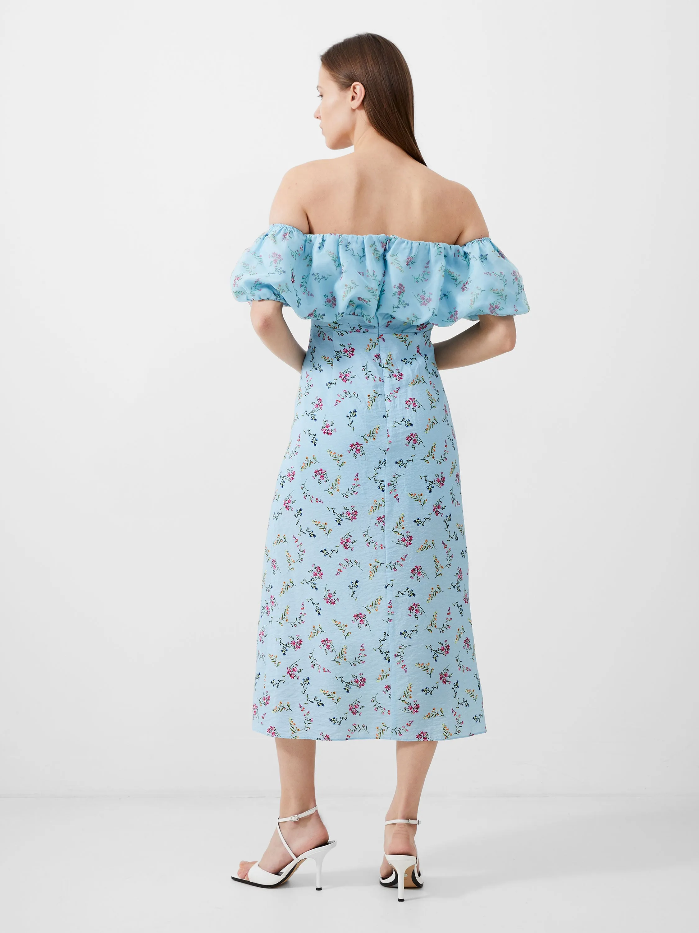 Floriana Ciarra Organza Bardot Midi Dress