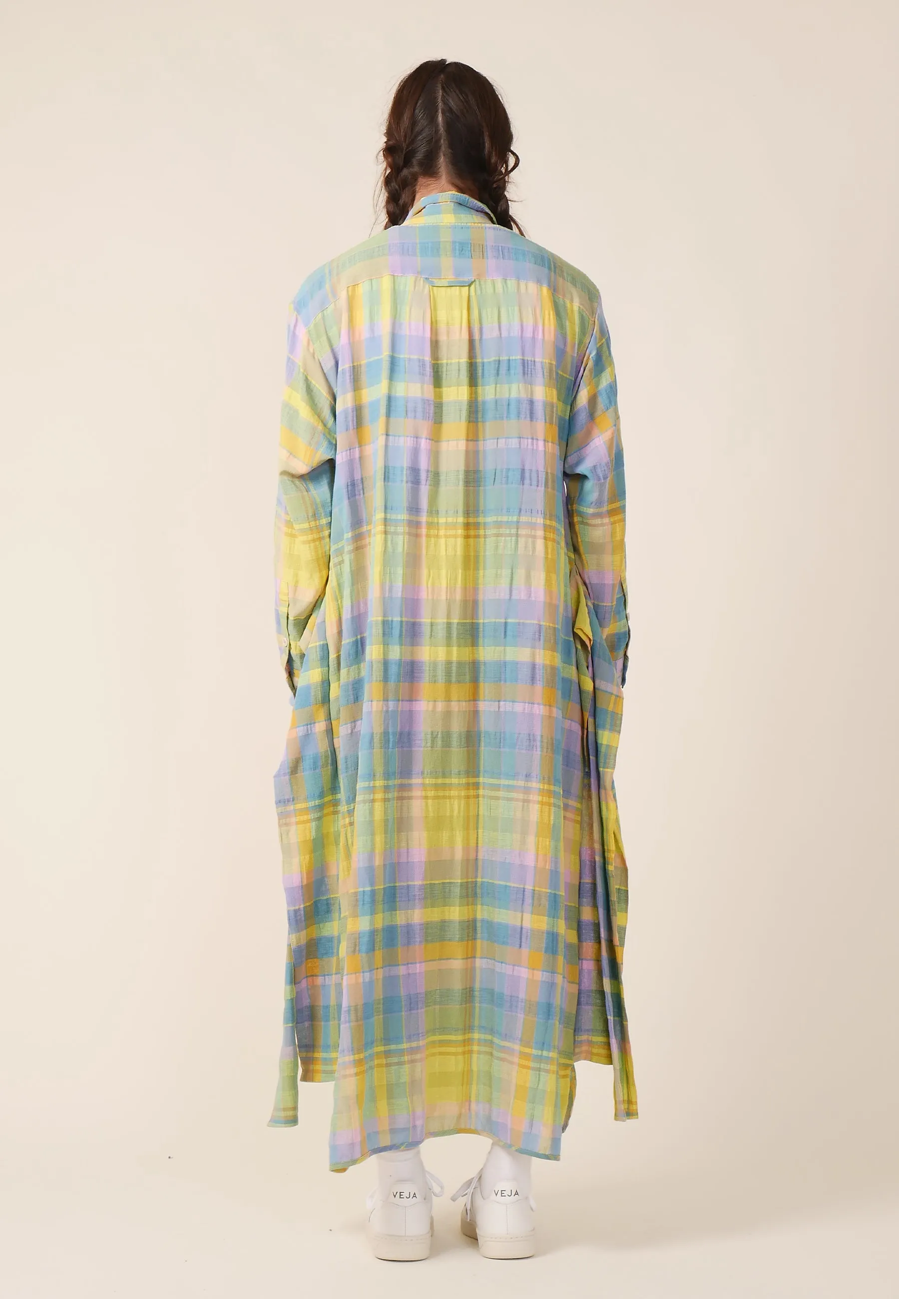 Flute Dress - Bright Checks