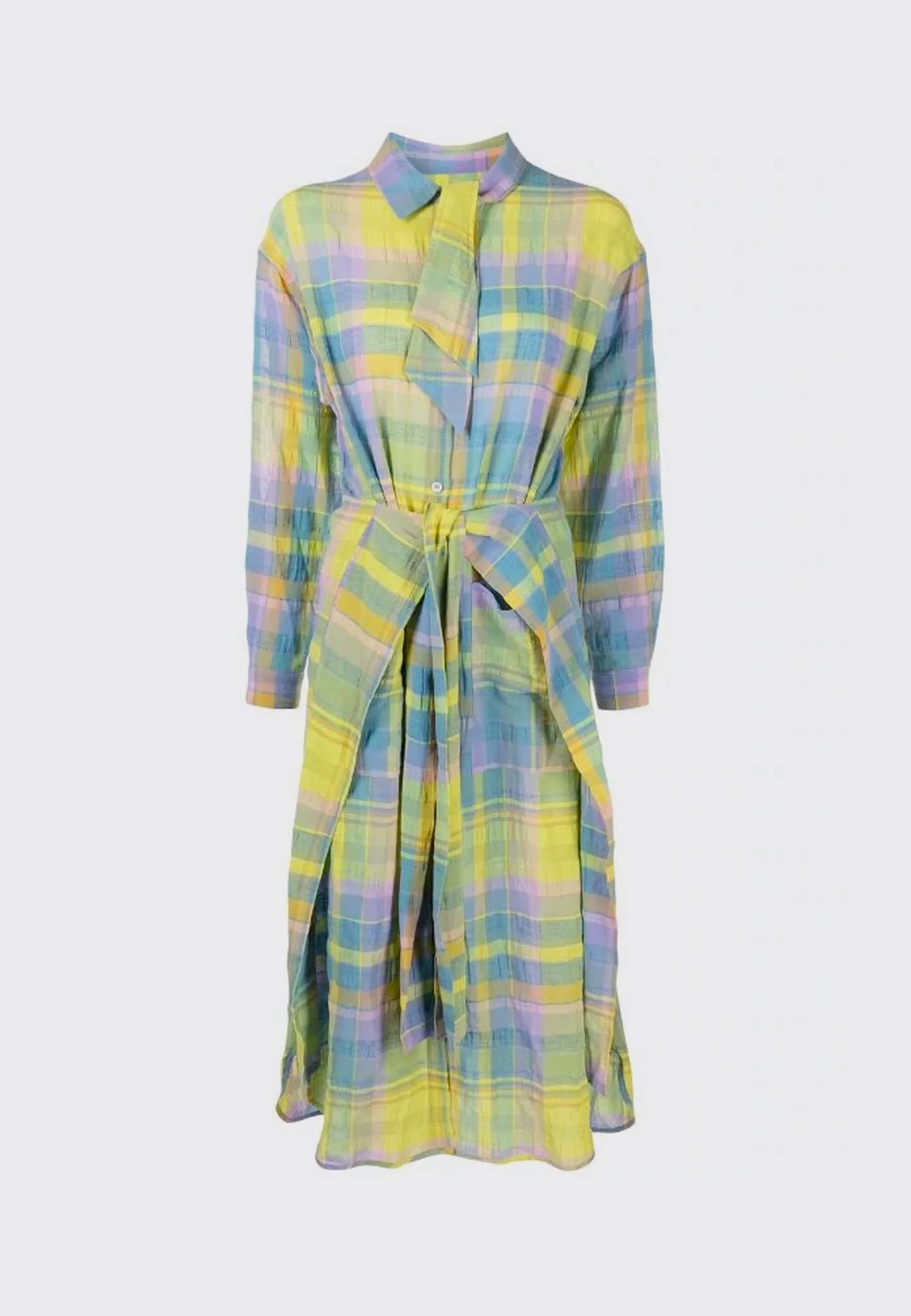 Flute Dress - Bright Checks