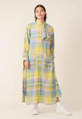 Flute Dress - Bright Checks