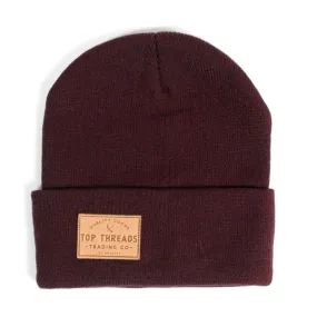 Fold Cuffed Beanie- Maroon