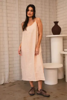 Fundamental Linen Midi - Blush