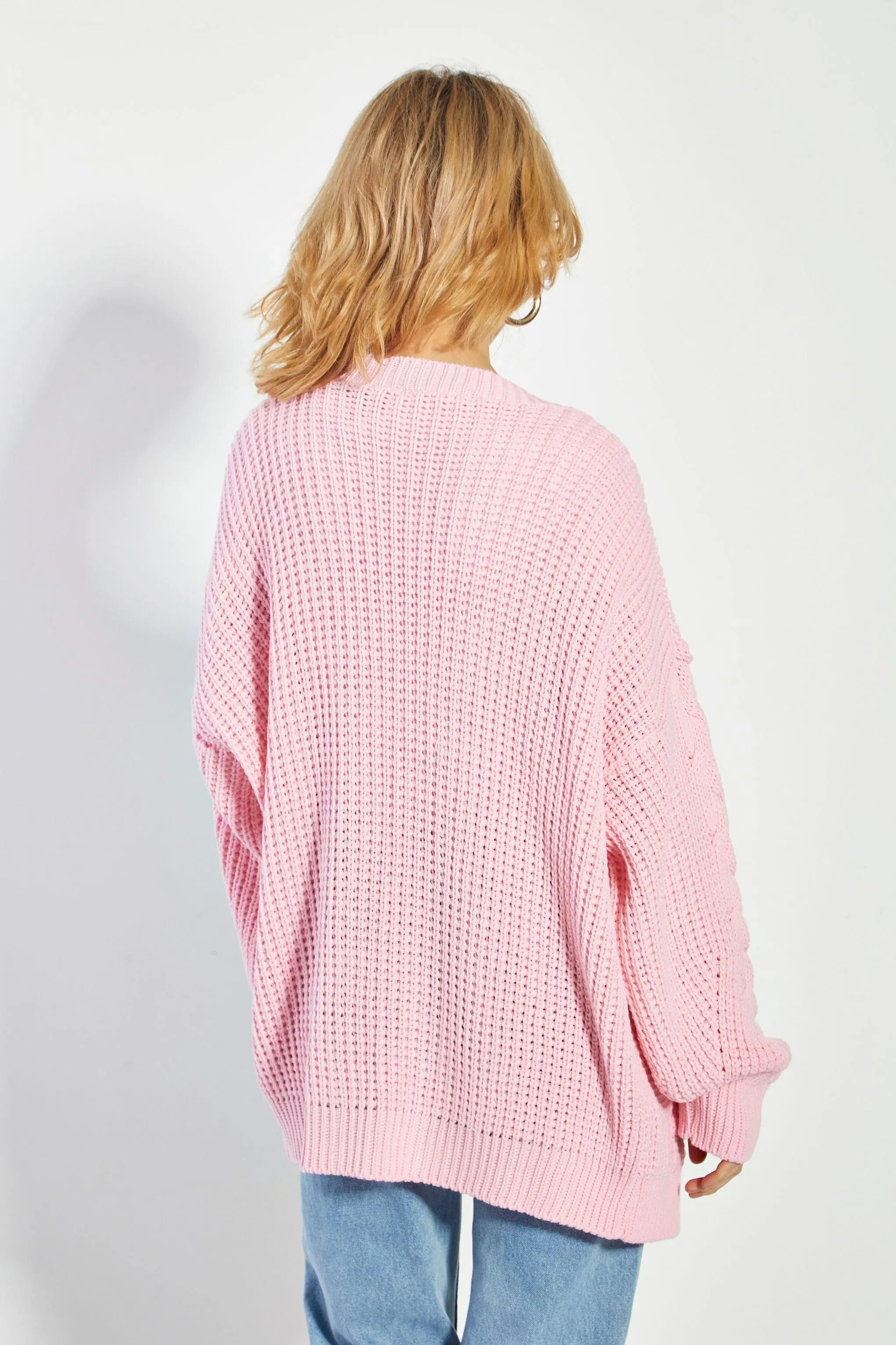 Glamorous Pretty Pink Knit Cardigan