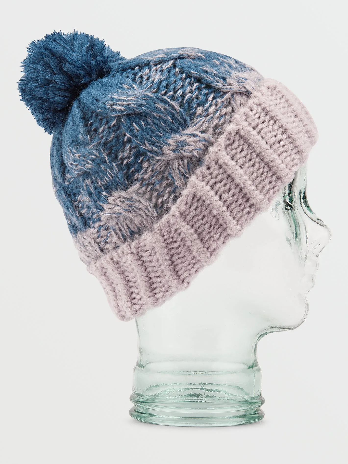 Gradient Hand Knit Beanie - Amethyst Smoke