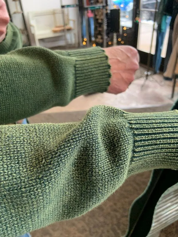 Green Cotton Mineral Wash Cardigan - SML