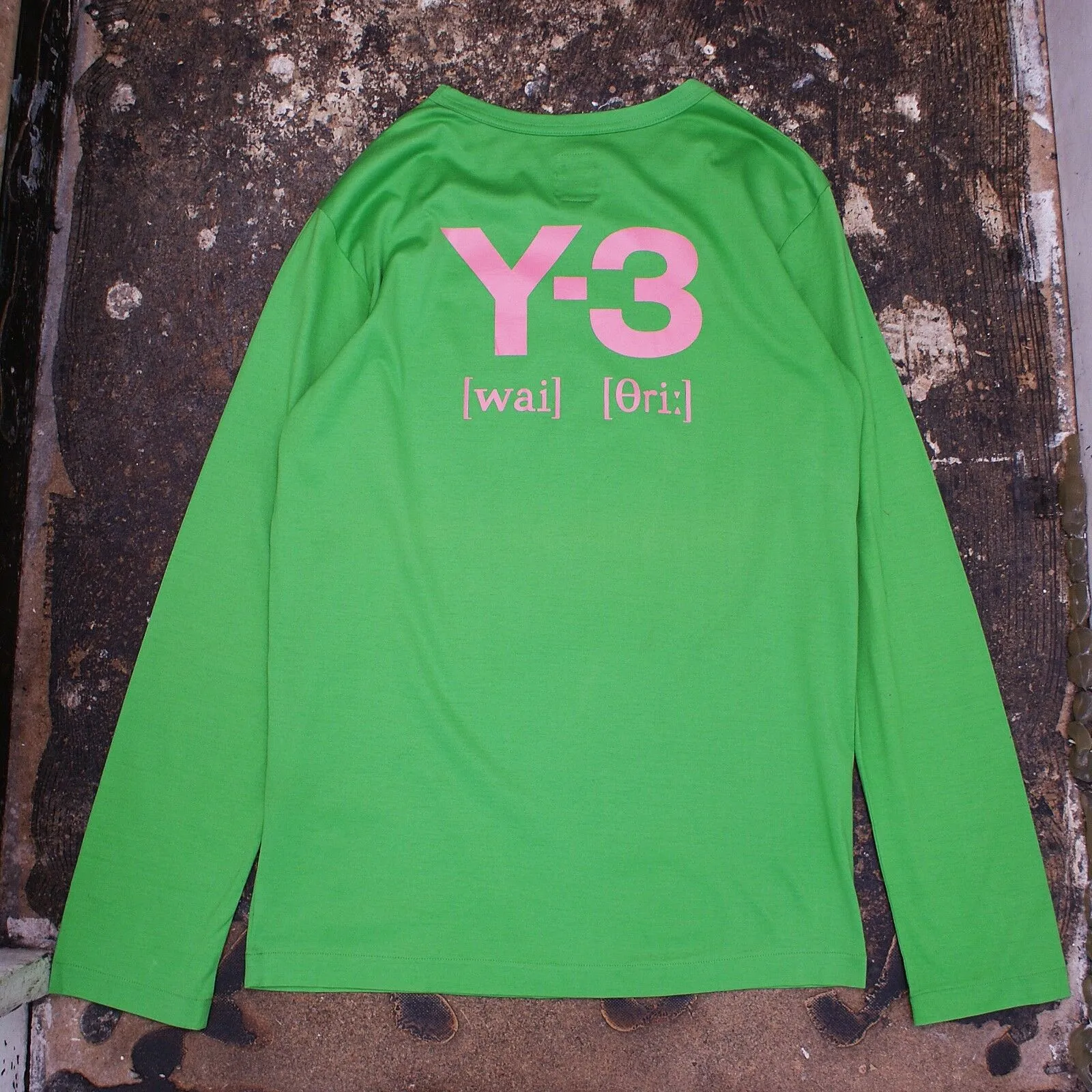 Green Long Sleeved T Shirt With Logo On Back