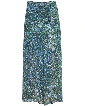 Green Multi Limani Midi Skirt